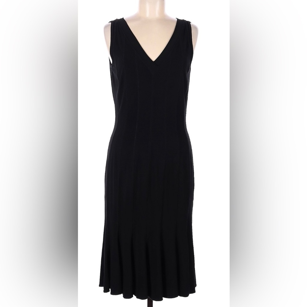 Shape FX Women's Sleeveless V-Neck Dress Black Stretch Lycra NWT Size S